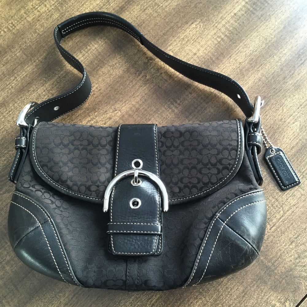 Black large Coach purse